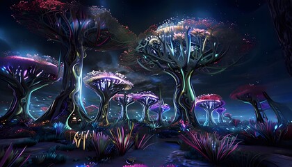 Alien Forest on a Distant Planet

