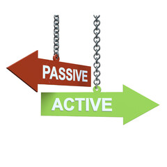 PASSIVE or ACTIVE sign
