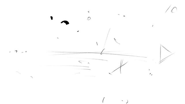 A simple doodle on a white background. The doodle was created with a black pen and appears to be a random abstract pattern