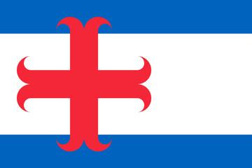 Obraz premium Flag of Zutphen city and Municipality (Gelderland or Guelders province, Kingdom of the Netherlands, Holland)
