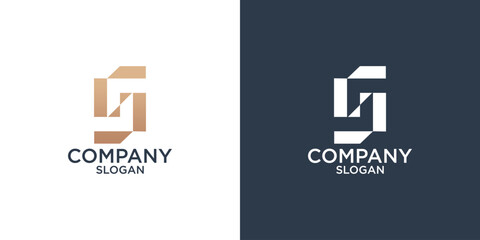 collection of letter s abstract geometry logo design vector