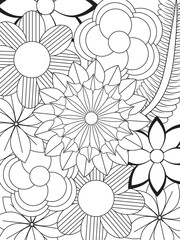 Flowers Coloring Pages For Adules