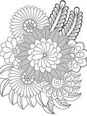 Flowers Coloring Pages For Adules