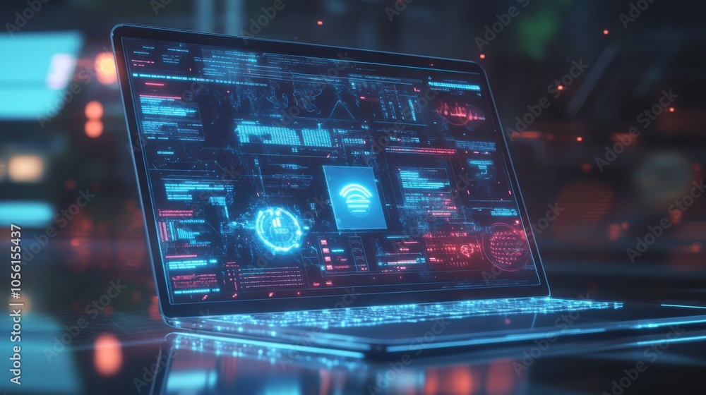 Aufkleber a high-resolution image of a laptop displaying a customer support interface,