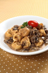 Cappelletti alla cream with Funghi Secchi