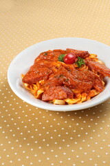 Fettuccine with Calabresa sausage sauce