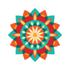 Ornate Indian Mandala Art Vector Intricate Traditional Design Celebrating Cultural Heritage and Sacred Symmetry