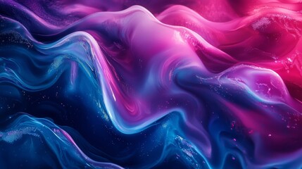 Obraz premium Abstract liquid art in pink and blue shades