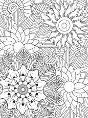 Flowers Coloring Pages For Adules