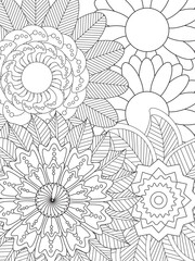 Flowers Coloring Pages For Adules