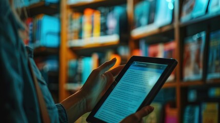 Digital reading experience: discovering ebooks in a cozy home library