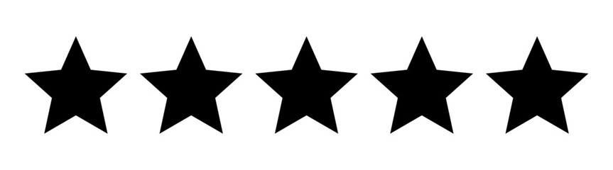Five stars rating feedback for website, app, ui design. level of satisfaction rating.