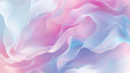 Fototapeta premium An abstract pastel background with fluid shapes in light pink, baby blue, and lavender