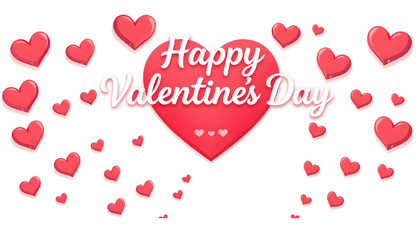 Valentine day greeting card isolated with white highlights, png