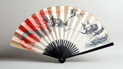 a beautiful and colorful fan
