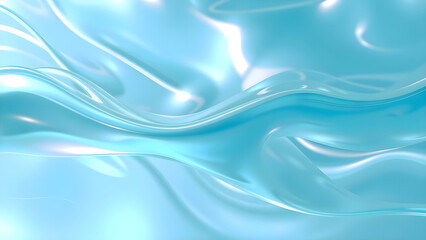 Naklejka premium Cool Blue Fluid Waves Abstract Background
