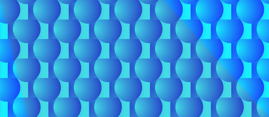 Seamless Pattern Illusion with Blue Gradient Circles