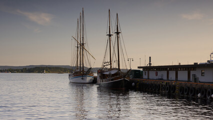 Fototapeta premium Sailing ship moored in Oslo harbour