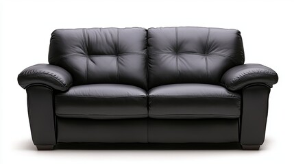 Fototapeta premium black leather sofa