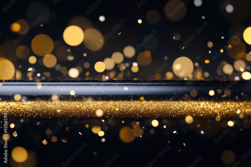 Poster festive new year s eve loading animation with glittering progress bar and golden particles for 2025