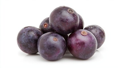 Fototapeta premium Fresh acai berries on white background