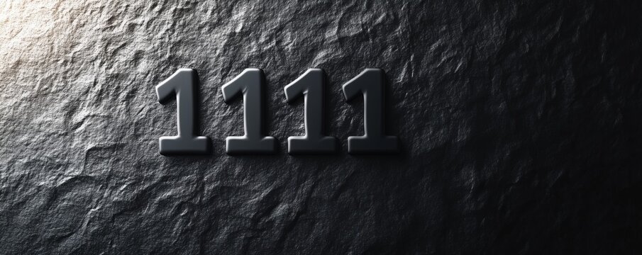 The number 1111 is prominently displayed on stone