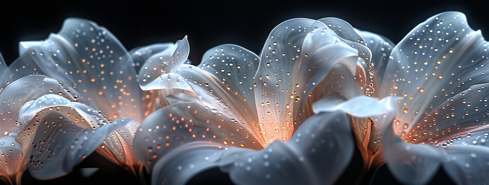 Flower with Dew Drops