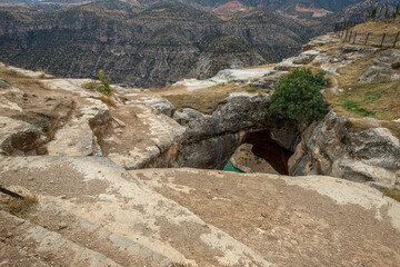 Türkiye, Siirt province; Perforated stone, Botan valley.