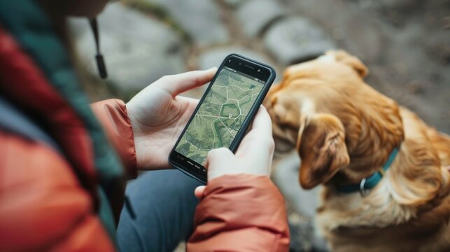 Navigating nature: using gps on a smartphone with a golden retriever companion GPS dog tracker