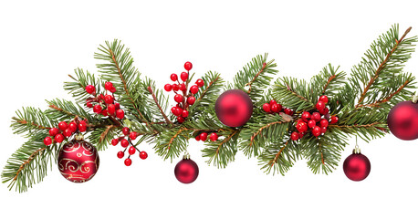 christmas decoration on white