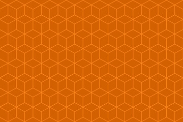 Orange hexagonal lines seamless pattern decoration