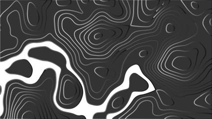 Abstract 3D background creative pattern in illustration with white color design in papercut.Topographic canyon geometric map relief texture with curved layers and shadow. Abstract realistic papercut	