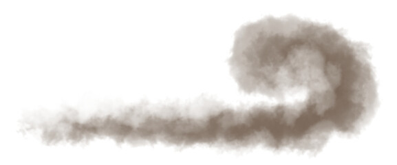 Swirling Dust Cloud. Isolated Dust. PNG. Pollution Illustration.