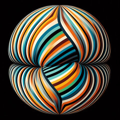 Optical and fractal art, with optical illusions