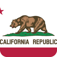 Cube flag of the United States of America federal state of CALIFORNIA