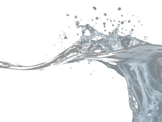 water splash isolated on white