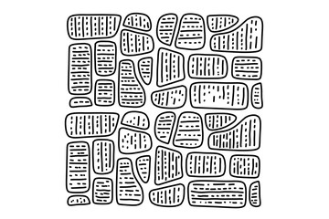 Texture background rocks dirt and ground surface seamless pattern, vector graphics.