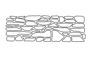 Texture background rocks dirt and ground surface seamless pattern, vector graphics.