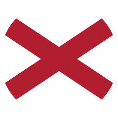 Obraz premium Circle flag of the United States of America federal state of ALABAMA