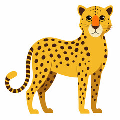 leopard cartoon isolated on white