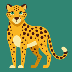 leopard cartoon isolated on white