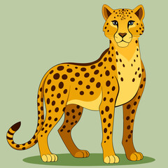 cheetah cartoon isolated on white