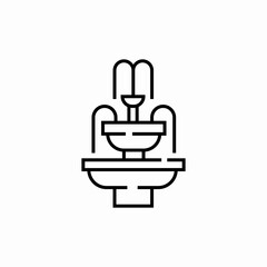 fountain park icon sign vector