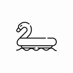 inflatable ring icon sign vector