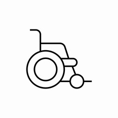 wheelchair injury icon sign vector