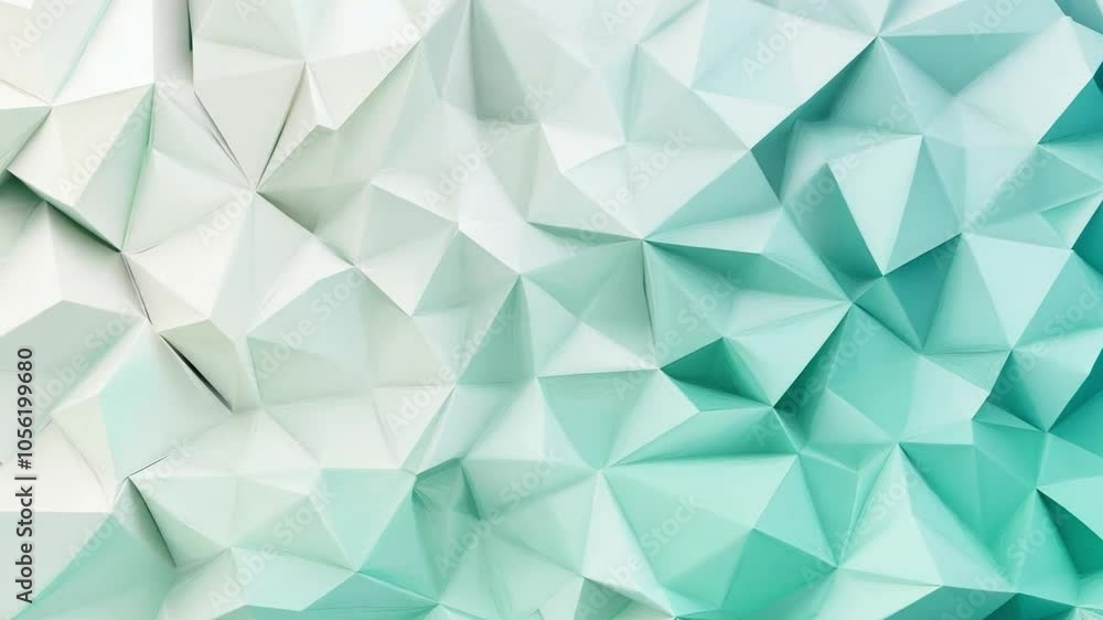 Aufkleber geometric pattern of light and dark triangles in varying shades of blue and white creating a modern 