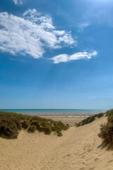 Camber Sands in East Sussex, UK 