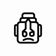 ancient sculpture icon sign vector