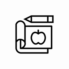 apple draw icon sign vector