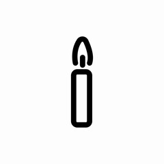 candle burn icon sign vector